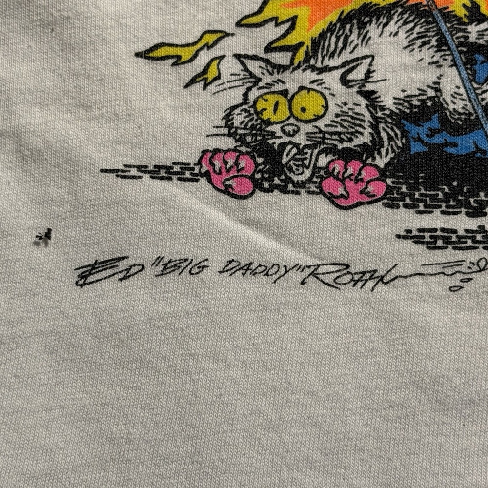 Vintage 1990 Rat Fink Junk Yard Tee Big Daddy Roth Shirt - Picture 3 of 9